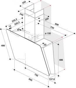 Okap Whirlpool WHVS 93F LT BSS 7