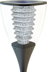 PowerNeed Solarna latarnia ogrodowa Pearl z czujnikiem zmierzchu, panel o mocy 1.6W, ciepłe białe światło LED 2