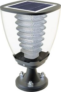 PowerNeed Solarna lampa ogrodowa Pearl z czujnikiem zmierzchu, panel o mocy 1.6W, ciepłe białe światło LED 1