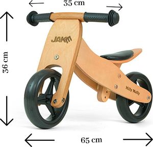 Rowerek biegowy Milly Mally Pojazd Jake 2w1 Natural* 4