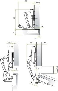FGV Zawias FGV FI35 175 do drzwi składanych zewnętrzny 5