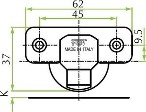 FGV Zawias FGV FI35 175 do drzwi składanych zewnętrzny 6