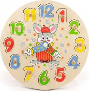 Viga Drewniany zegar z sorterem kształtów (56171) 1