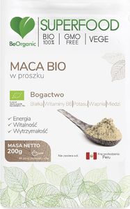 Beorganic Maca Bio W Proszku 200G Beorganic Białka Witamina B6 Potas Wapń Miedź Lepidium Meyenii 1