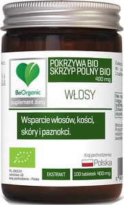 Beorganic Skrzyp Polny + Pokrzywa Bio 400Mg 100 Tabl. Beorganic Medicaline Ekstr. Pokrzywy Urtica Dioica L. Skrzypu Equisetum Arvense L 1