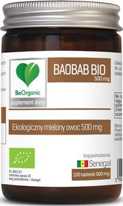 Beorganic Baobab Bio 500Mg 100 Tabl. Beorganic Medicaline Ekologiczny Mielony Owoc Baobabu Adansonia Digitata 1