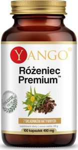 Yango Różeniec Premium 100 Kaps. Yango Arktyczny Korzeń Adaptogeny Czarny Pieprz Bioperine Rhodiola Rosea 1