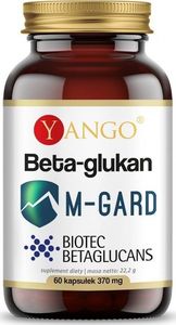 Yango Beta Glukan M-Gard 60 Kaps. Yango Biotec Betaglucans Beta-1,3/1,6-D-Glukan Saccharomyces Cerevisiae 1