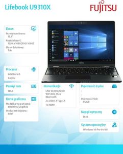 Laptop Fujitsu Lifebook U9310X (U931XMC5AMPL) 2