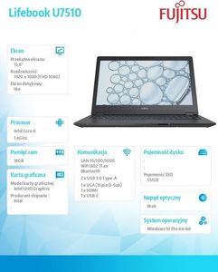 Laptop Fujitsu Lifebook U7510 (U7510MC5JMPL) 2