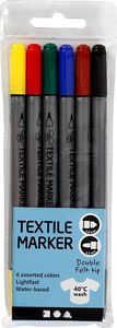 Creativ Company Markery do tkanin kol. Podstawowe 6 szt. 2