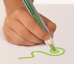 Aladine Markery brokatowe Srebrny, Nieb. i Ziel. 2