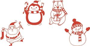 Aladine Stempelki Boże Narodzenie Biegun 4 szt. 2