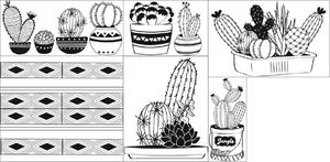 Aladine Stempelki w Pudełku Kaktusy 2