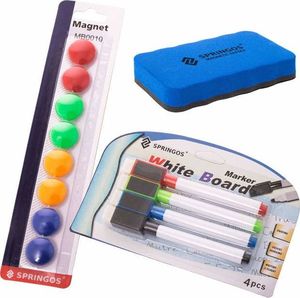 Springos Tablica magnetyczna suchościeralna 120x90 cm z zestawem akcesorii UNIWERSALNY 12