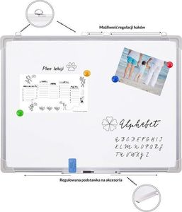 Springos Tablica magnetyczna suchościeralna 120x90 cm z zestawem akcesorii UNIWERSALNY 9