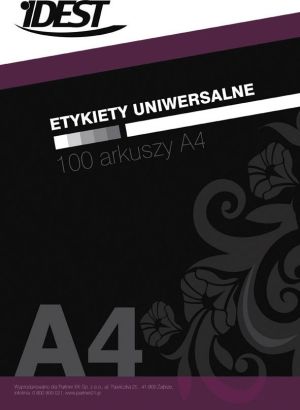 Idest Etykieta uniwersalna A4 etykieta 70x42,3 biały 100 arkuszy 1