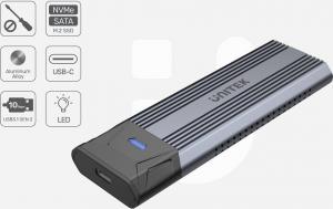 Kieszeń Unitek USB-C 3.2 Gen 2 - M.2 PCIe NVMe (S1204B) 8