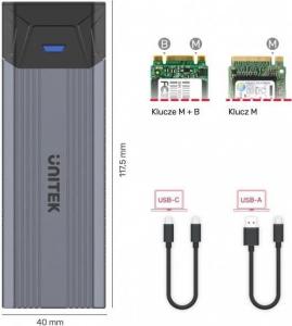 Kieszeń Unitek USB-C 3.2 Gen 2 - M.2 PCIe NVMe (S1204B) 9