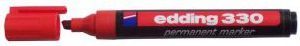Edding Marker permanentny 330 ścięta końcówka czerwony (EG1005) 1