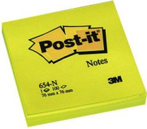 Post-it Bloczek samoprzylepny 76x76/100K żółty neon (FT510010174) 1