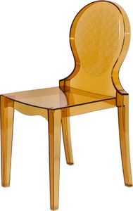 Artdeco Krzesło Designerskie ARMONY styl klasyczny transparentne brązowe 1