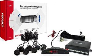 Hoalte Czujnik parkowania, 8 sensorów czarnych fi 22mm, wyświetlacz z sygnałem dźwiękowym uniwersalny 4