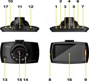 Wideorejestrator Hoalte DVR 2,8" G-Sensor z kamerą cofania 2