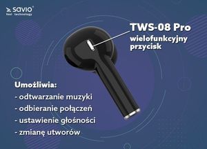 Słuchawki Savio TWS-08 Pro 8
