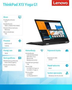 Laptop Lenovo ThinkPad X13 Yoga G1 (20SX002QPB) 5