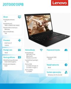 Laptop Lenovo ThinkPad T14s G1 (20T0001XPB) 3