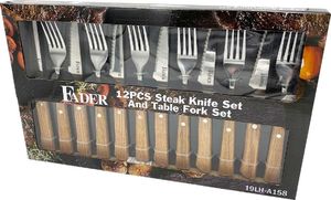 KingHoff Zestaw sztućców do steków i pizzy 12 szt. 2