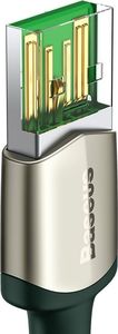 Kabel USB Baseus Baseus Cafule Nylonowy Kabel Przewód Usb - Usb Typ C Do Szybkiego Ładowania Vooc Quick Charge 3.0 5 A 2 M Zielony (Catklf-Vb06) 2