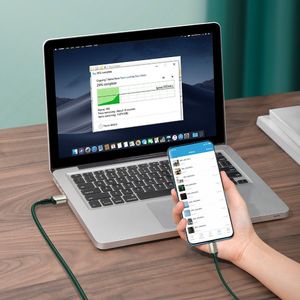 Kabel USB Baseus Baseus Cafule Nylonowy Kabel Przewód Usb - Usb Typ C Do Szybkiego Ładowania Vooc Quick Charge 3.0 5 A 2 M Zielony (Catklf-Vb06) 9