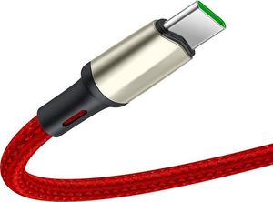Kabel USB Baseus Baseus Cafule Nylonowy Kabel Przewód Usb - Usb Typ C Do Szybkiego Ładowania Vooc Quick Charge 3.0 5 A 2 M Czerwony (Catklf-Vb09) 3