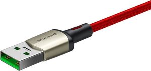 Kabel USB Baseus Baseus Cafule Nylonowy Kabel Przewód Usb - Usb Typ C Do Szybkiego Ładowania Vooc Quick Charge 3.0 5 A 2 M Czerwony (Catklf-Vb09) 4
