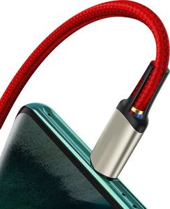 Kabel USB Baseus Baseus Cafule Nylonowy Kabel Przewód Usb - Usb Typ C Do Szybkiego Ładowania Vooc Quick Charge 3.0 5 A 2 M Czerwony (Catklf-Vb09) 7