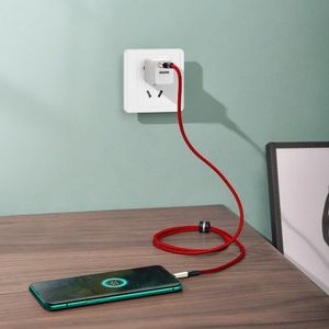 Kabel USB Baseus Baseus Cafule Nylonowy Kabel Przewód Usb - Usb Typ C Do Szybkiego Ładowania Vooc Quick Charge 3.0 5 A 2 M Czerwony (Catklf-Vb09) 10