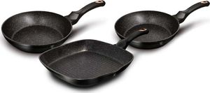 Patelnia Berlinger Haus zestaw Metallic Line Carbon Edition 20 24 28cm 2
