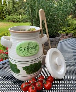 Alpenburg SŁÓJ CERAMICZNY DO OGÓRKÓW 4L+ SZCZYPCE 2