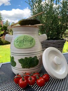 Alpenburg SŁÓJ CERAMICZNY DO OGÓRKÓW 2L+ SZCZYPCE 3