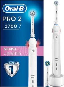 Szczoteczka Oral-B Szczoteczka rotacyjna Pro 2 2700 Sensi UltraThin Biała 2