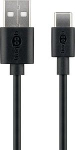 Kabel USB Goobay USB-A - USB-C Czarny (4040849386756) 1