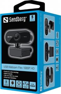 Kamera internetowa Sandberg USB Webcam Flex 1080P HD (133-97) 2