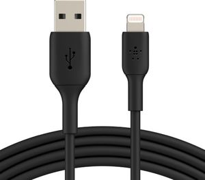 Kabel USB Belkin USB-A - Lightning 1 m Czarny (CAA001BT1MBK) 1