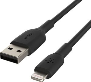 Kabel USB Belkin USB-A - Lightning 1 m Czarny (CAA001BT1MBK) 3