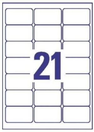 Avery Zweckform Przezroczyste etykiety do drukarek atramentowych 63.5x38.1mm 25 arkuszy (L7560-25) 2