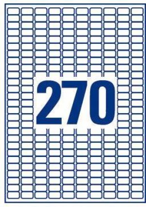 Avery Zweckform Białe usuwalne minietykiety 17.8x10mm 25 arkuszy (L4730REV-25) 2