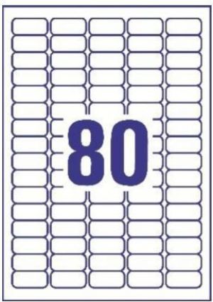 Avery Zweckform Białe usuwalne minietykiety 35.6x16.9 25 arkuszy (L4732REV-25) 2