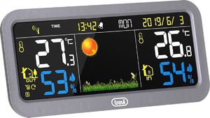 Stacja pogodowa Trevi Stacja pogody ME3P20RC + czujnik zewnętrzny szara 2